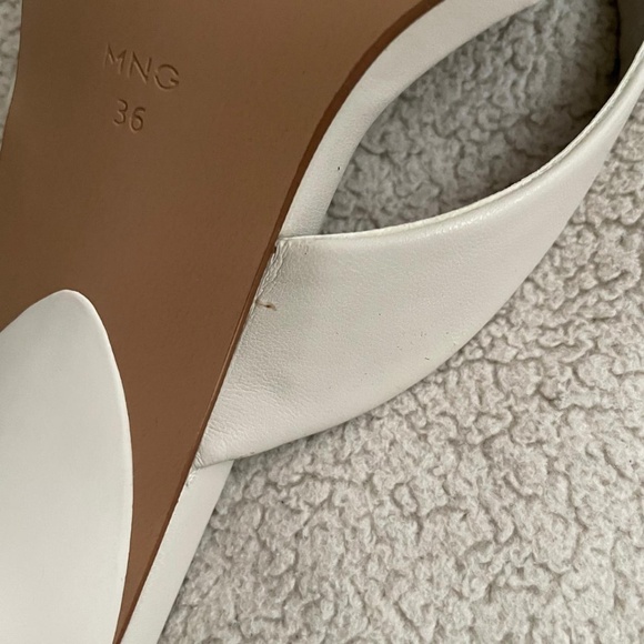 Mango Square Toe Thong Sandal Kitten Heels - Picture 8 of 8